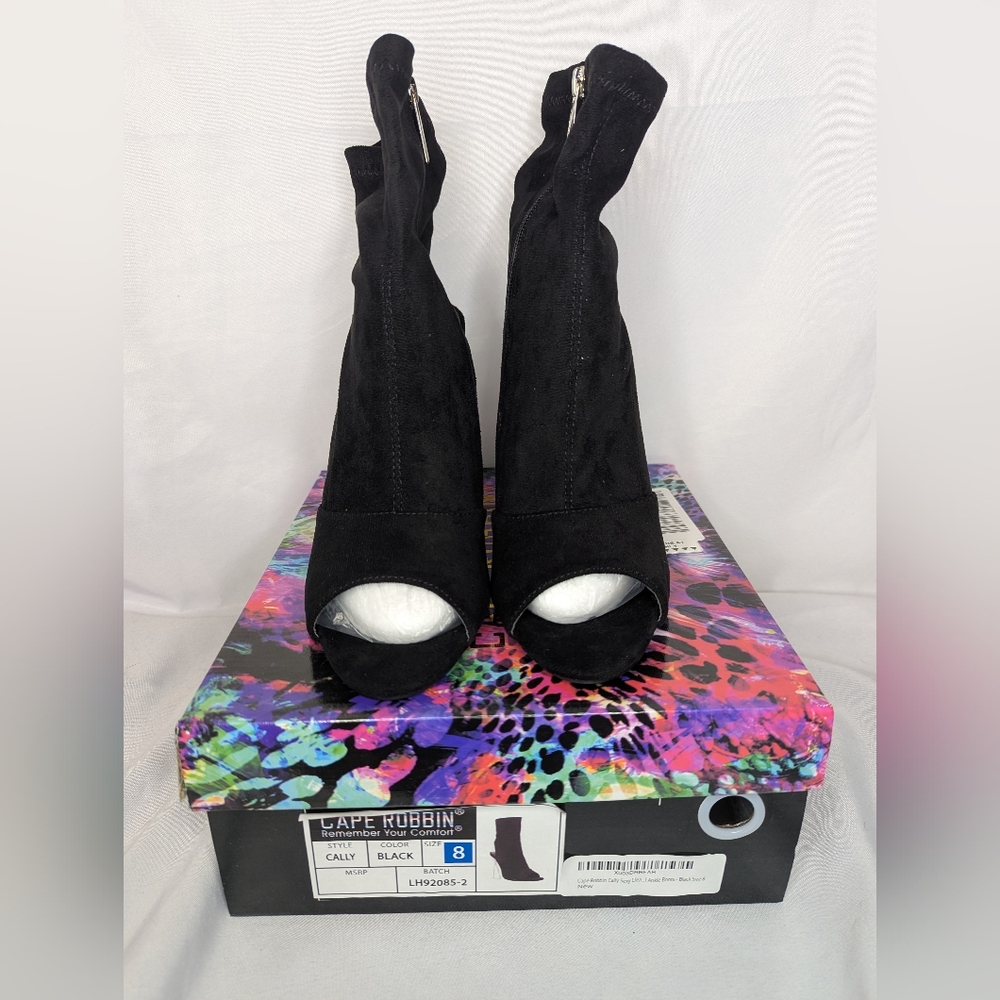 Cape Robbin Cally Round Toe Clear Block High Heels Size 8 - Picture 3 of 9